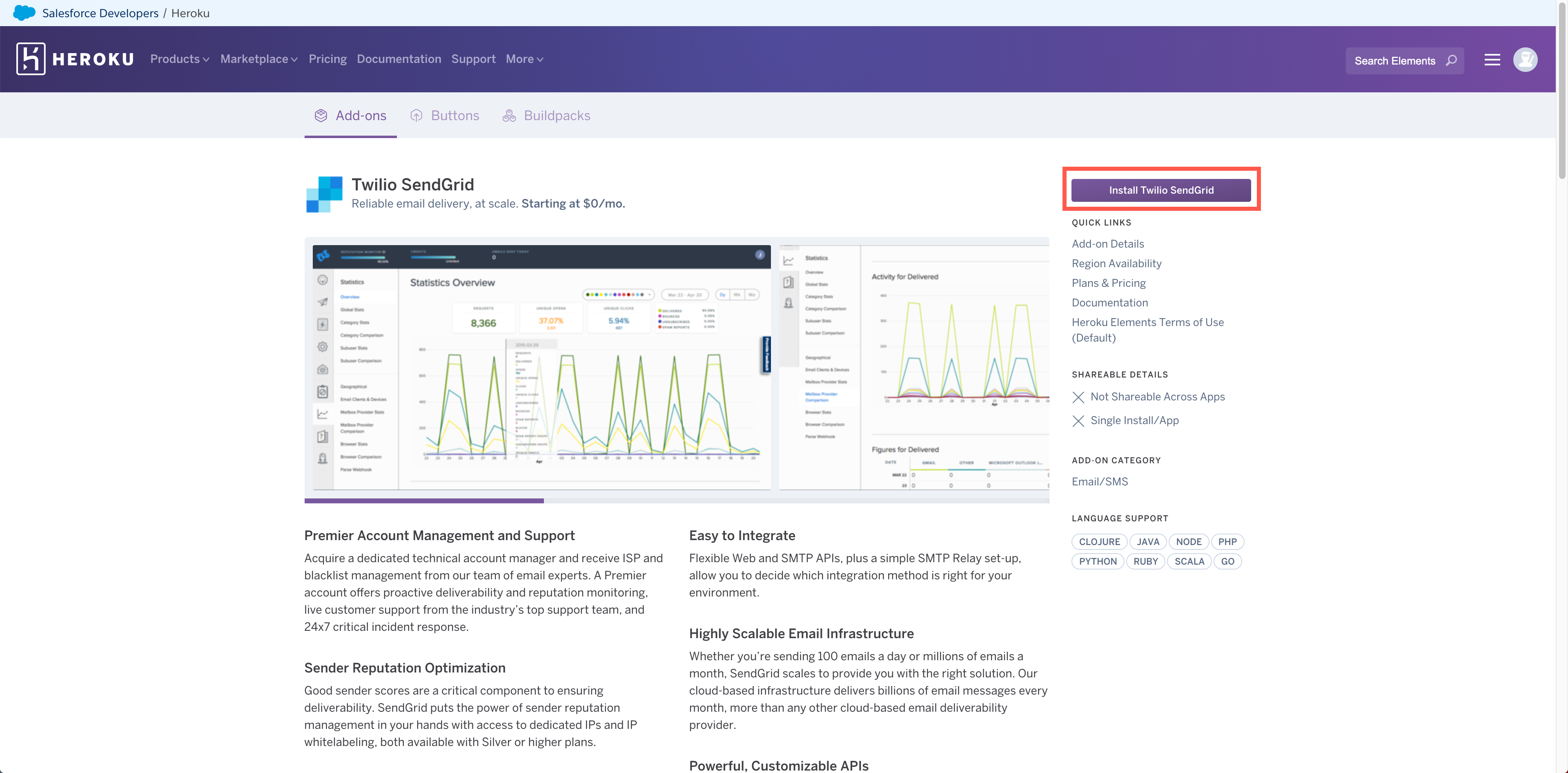 Twilio SendGrid Heroku Dev Center